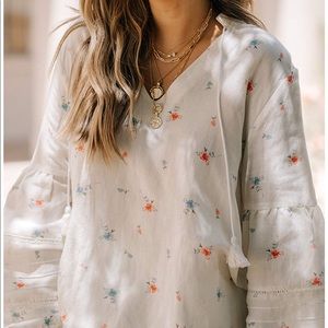 Amazon THE DROP floral Loose Fit V-Neck top